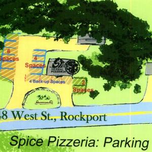 Artist rendering for a potential takeout-only pizza restaurant on West Street.