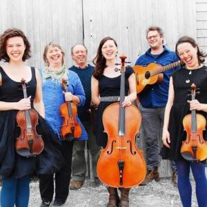 Edith Gawler, Ellen Gawler, John Gawler, Elsie Gawler, Bennett Konesni, and Molly Gawler. (Photo courtesy of Belfast Flying Shoes)