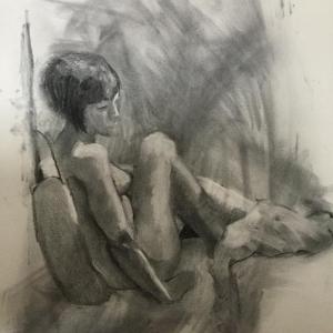 This charcoal drawing by Patricia Park of Whitefield was selected for the third annual exhibition. See it at BRAF over the next few weeks. Courtesy of Patricia Royall Patricia Parks- Whitefield ME