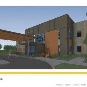 A rendering of the proposed physician’s building at Pen Bay Medical Center in Rockport. hospital, pen bay medical center, rockport, construction, medical
