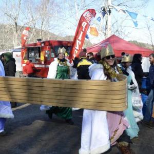 The 29th annual Toboggan National Championships draws all kinds of characters to Ragged Mountain in Camden, in February, for an informal competition that is a crazy festival unto itself. (Photo by Lynda Clancy)