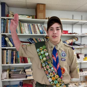 Union’s Owen Weber is a member of Troop 200 in Camden. Owen’s project was to build composting bins for the middle school. He accomplished this to help the planned expansion of the school’s composting efforts. This helps educate students about living more sustainably. (Photo courtesy Troop 200)