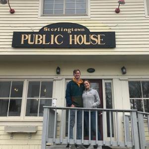 Brian Fickett and Jillian Lary, both 24, are the owners of the soon-to-open Sterlingtown Public House in Union. (Photo by Jenna Lookner)
