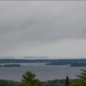 Point Lookout, at the top of Ducktrap Mountain, has an expansive view over Islesboro, Penobscot Bay and to the east. The facility at the top of the mountain is a well used function space for conferences and weddings. (Photo by Lynda Clancy)