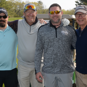 L to R: Alan Blood, Rob Herron, Chad Otis and Steve Sanford from Team Rollie's won first place gross last year at Big Brothers Big Sisters of Mid-Maine’s Golf Fore Kids’ Sake at Samoset Golf Club. (Photo courtesy Big Brothers Big Sisters of Mid-Maine)