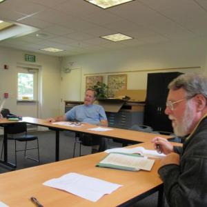 From left: Debra Hall, Doug Cole and Bill Najpaeur at the Rockport Town Office on June 19. Photo: Louis Bettcher