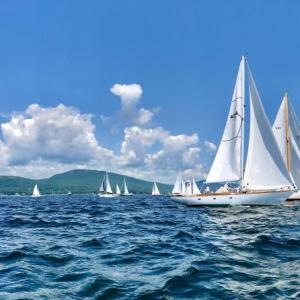 The Camden Classics Cup gets underway outside of Camden Harbor July 26. (Photo courtesy Steve Pixley, Camden Harbor Master)