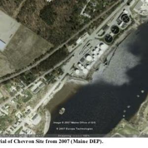 The Chevron Oil Terminal Facility in Hampden in 2007. A resource damagement settlement with the state has resulted in funding for fish habitat restoration in four areas of the Penobscot River watershed.