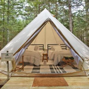 A Tops’l Farm tent. (Photo by Nina Gallant)