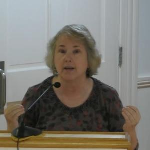 Susan Sinclair speaks before the Rockport Select Board on Sept. 23.
