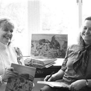 That’s Peggy on the left as we happily show off our book, Ducktrap: Chronicles of a Maine Village
Photo courtesy of Diane O’Brien peggy and me