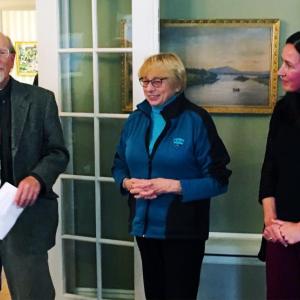 Left to right: John Bunker, Governor Janet Mills, and Commissioner Amanda Beal. (Photo courtesy Maine Department of Agriculture, Conservation and Forestry)