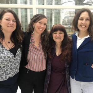 Nicole Telkes, Mary Blue, Rosemary Gladstar and Kathi Langelier celebrate their win. (Photo courtesy Katheryn Langelier)