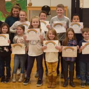 FRONT: Helvi Gelman, Coral Rytky, Naomi Thompson, Aubree Corson, Madisyn Howard, Shawn King. BACK: Amelia Fetchen, Amelia Stewart, Charlotte Quinn, Miley Black, Jameson Fournier, Landen Weaver, Leighton Petty, Elizabeth Mank, Sophia Davis. (Photo courtesy Thomaston Grammar School)