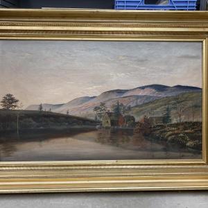 Painting by Ezra Bramhall located at the Camden Rockport Historical Society. (Photo courtesy Alison McKellar)