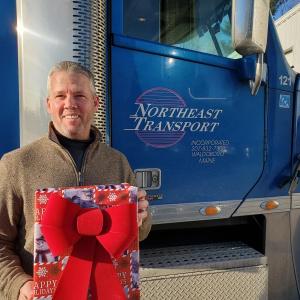 Driver Stefan Nicholls makes a special delivery. (Photo courtesy Northeast Transport)