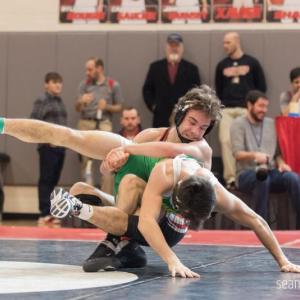 A scene from the Class A state wrestling championships. (Courtesy Sean Carnell)
