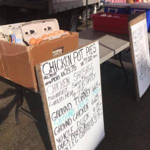 Sign at the Belfast Farmer’s Market. Photo courtesy Belfast Farmer’s Market.