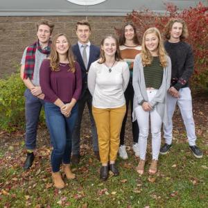 Graduating seniors of ICS include Jasper Loudon, Rylee Sienkiewicz, Patrick Kehoe, Abi Martin, Olivia Kelly, Mariah Richards, CJ Abbott. Not pictured is Finnian O'Malia and Ava Schlottman. (Photo courtesy Islesboro Central School)