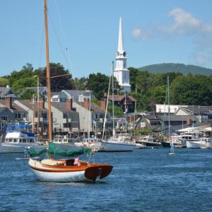 Camden Harbor in August is normally packed full of boats and tourists. (File photo Lynda Clancy)
