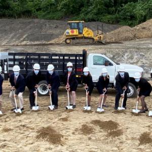 Groundbreaking for Portland Community Based Outpatient Clinic (CBOC), July 17, 2020. (Photo courtesy VA Maine)
