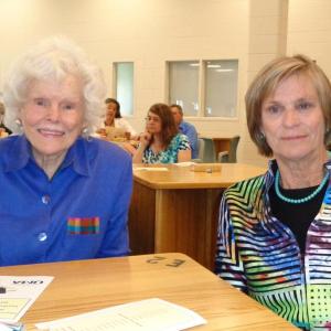 In 2016, Doris Buffet and Mitty Beal, representing the Sunshine Lady Foundation, attended the graduation of 17 Warren Maine State Prison inmates. The funding for the pursuit of degrees was made possible by the Sunshine Lady Foundation. The $2 million donation to the prison allowed the inmates to go to college. (Photo by Sarah Thompson)