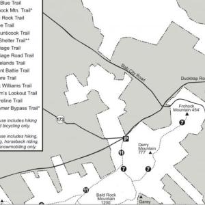 Camden Hills State Park trails (Map courtesy Maine Bureau of Parks and Land)