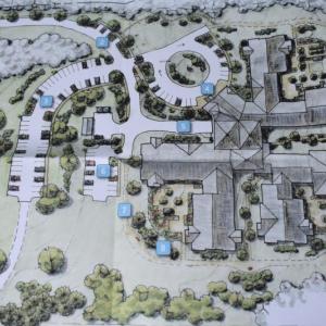 Artist rendering of a senior care facility in proposal for land off of Old Country Road, in Rockland.