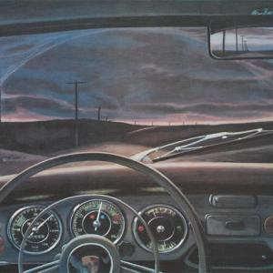 Eric Green painting of his 356 Porsche dash, 1976