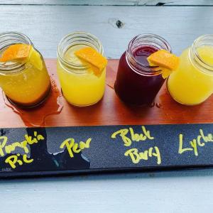 A fall lineup of brews at Mason’s Brewing Co. Photo courtesy Chefs of Maine