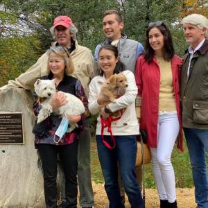 Joe Slocum is joined by his wife, Jan Whitcomb Slocum, and his children Emily and Ben Slocum and their spouses. (Photo by Manda Cushman)