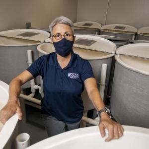 Deborah Bouchard, director of the Aquaculture Research Institute (ARI) and division lead for University of Maine Cooperative Extension Diagnostic Research Laboratory’s Aquatic Animal Health Lab. (Photo courtesy University of Maine)