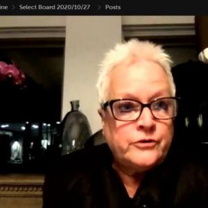 Rockport Select Board Chair Debra Hall and other board members meet remotely on Oct. 27.