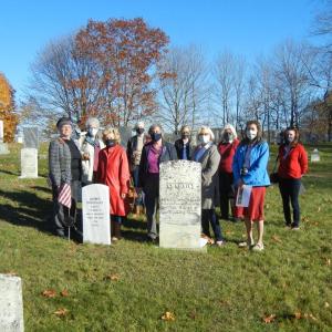Left to right: Lady Knox DAR Regent, Joanne Richards, chapter members: Alethe Donaldson, Joyce Davies, Cindy Rocknak, Helen Shaw, Mary Kay Felton, Susan Freeman, Mary Kelly, Anne Maurais, Jennifer Gromada. (Photo courtesy Mary Kelly)