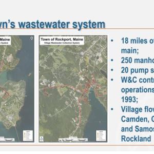 Wastewater from Rockport is currently sent north to Camden or south to Rockland for treatment. Source: Town of Rockport