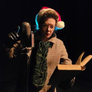 Strand Theatre House Manager Liz McLeod recording “A Christmas Carol.” (Photo by Norrie Thompson)