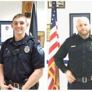 Former Rockport Police Officers Addison Cox and Michael Rolerson. (Photos courtesy of Rockland Police Department)