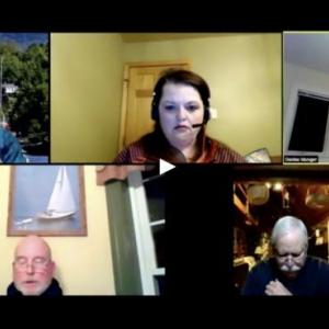 Members of the Rockport Select Board and Town Manager Bill Post meet via Zoom on Jan. 11. From left to right, top to bottom: Town Manager Post, Michelle Hannan, Denise Kennedy-Munger, Jeff Hamilton and Mark Kelley.
