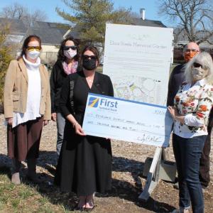 From left to right – Deirdre Felton and Anna Ware, Eliza Steele Memorial Garden Committee; Niki Janczura, First National Wealth Management; Jake Miller, First National; Sue Baines, Eliza Steele Memorial Garden Committee Chair. (Photo courtesy RDNA)
