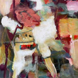 Joyride by Marli Thibodeau, acrylic on canvas, 12x12
