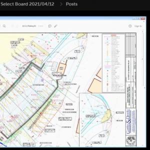 Members of the Rockport Select Board view a design for a proposed parking lot in downtown Rockport on April 12. Source: Livestream