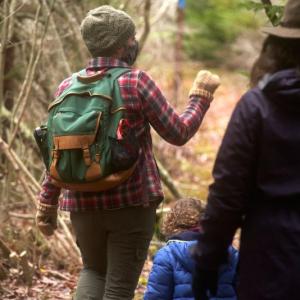 Hiking with partners. Photo courtesy of Bridges Aderhold