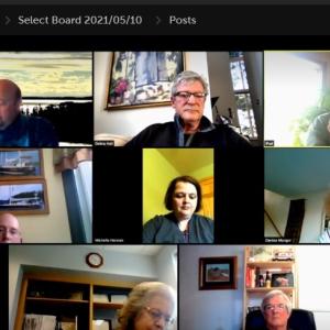 Rockport officials meet via ZOOM May 10.