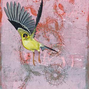 American by Julie Crane, gouache gelatin print, 8x10. (Photo courtesy Local Color Gallery)