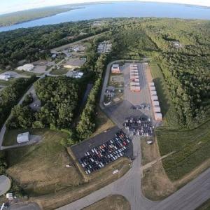 An aerial view of the Belfast Area High School June 2020 graduation ceremony held at the Belfast Municipal Airport. (File photo/David Valcik)