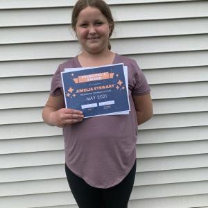 Amelia Stewart receives the Principal’s Award. (Photo courtesy Thomaston Grammar School)