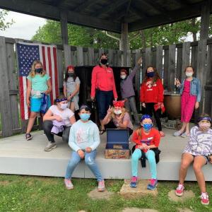 Ms. Camber’s 4th grade class finds the treasure! (Photo courtesy Thomaston Grammar School)