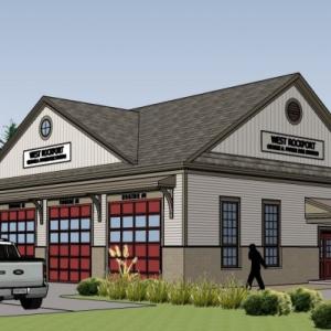 Rendering by 2A Architects of a proposed fire station on the corner of Route 17 and Route 90 in Rockport. Source: Town of Rockport