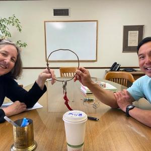 Former co-owner Ann Gonzalez passes the torch to C.T. Nguyen. Photo St. George River Cafe.