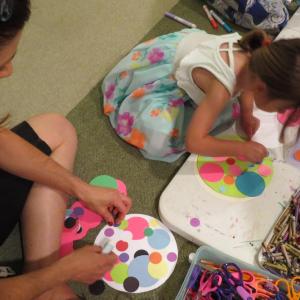 International Dot Day activity at the Camden Public Library. (Photo courtesy Camden Public Library)